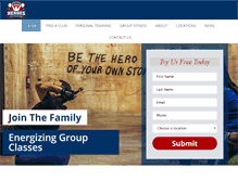 Tablet Screenshot of heroes-fitness.com